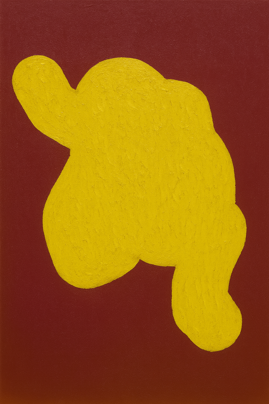 Yellow Shape on Burgundy